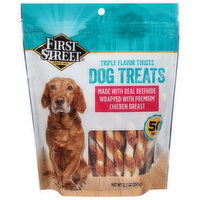 First Street Dog Treats, Triple Flavor Twists - 50 Each