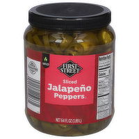 First Street Jalapeno Peppers, Sliced, Mild - 64 Fluid ounce