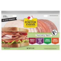 Foster Farms Turkey, Assorted, Variety Pack, 12 Ounce