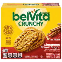 belVita Breakfast Biscuits, Crunchy, Cinnamon Brown Sugar - 5 Each