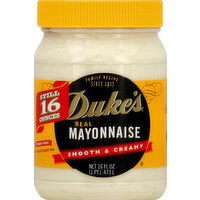 Duke's Mayonnaise, Real, Smooth & Creamy - 16 Ounce