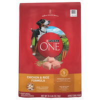 Purina One Dog Food, Chicken & Rice Formula, Adult - 497.6 Ounce