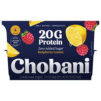 Chobani Lowfat Raspberry Lemon Greek Yogurt - 4 Each