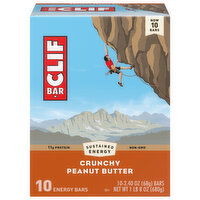 Clif Bar Energy Bars, Crunchy Peanut Butter, 10 Each