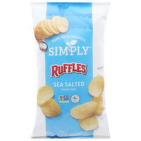 Ruffles Potato Chips, Sea Salted - 8 Ounce