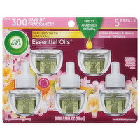 Air Wick Scented Oil Refills, White Flower & Melon Summer Delights - 5 Each