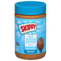 Skippy Peanut Butter Spread, No Sugar Added, Creamy - 16 Ounce