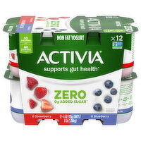 Activia Non Fat Zero Added Sugar Strawberry/Blueberry Yogurt