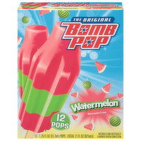 Bomb Pop Pops, Watermelon - 12 Each