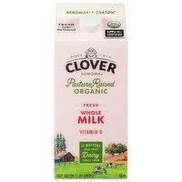 Clover Sonoma Organic Whole Milk - 0.5 Gallon