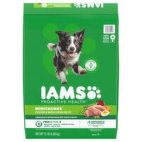 IAMS Dog Food, Super Premium, Chicken & Whole Grain Recipe, Minichunks, Adult 1+ - 15 Pound