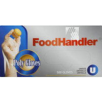 FoodHandler Gloves, Poly, Unisize - 500 Each