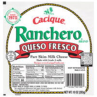 Cacique Cheese, Queso Fresco, Part Skim Milk, 10 Ounce