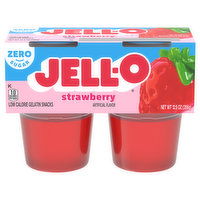 Jell-O Gelatin Snacks, Low Calorie, Strawberry, 12.5 Ounce