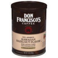 Don Francisco's Coffee, 100% Arabica, Medium Roast, Hawaiian Hazelnut Flavor - 12 Ounce