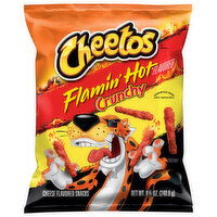 Cheetos Cheese Flavored Snacks, Crunchy, Flamin' Hot Flavored, 8.5 Ounce