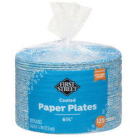 First Street Paper Plates, Coated, 6.875 Inch - 125 Each