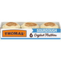 Thomas' Sourdough Plain English Muffins, 6 count, 12 oz - 6 Each