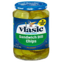 Vlasic Pickles, Sandwich Dill Chips, Fresh Packed - 24 Fluid ounce