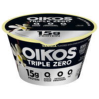 Oikos Triple Zero Vanilla High Protein Nonfat Greek Yogurt - 5.3 Ounce