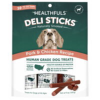 Healthfuls Human Grade Pork & Chicken Recipe Dog Treats - 10 Each