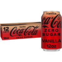 Coca-Cola Zero Sugar Vanilla Soda Cans - 12 Each