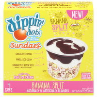 Dippin' Dots Banana Split Ice Cream Sundaes - 4 Each
