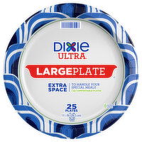 Dixie Ultra Plates, Extra Space, Large - 25 Each