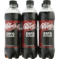 Dr Pepper Soda, Zero Sugar, 6 Pack - 6 Each