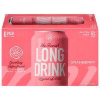 Long Drink Gin, Cranberry - 6 Each