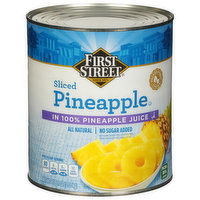 First Street Pineapple, Sliced - 107 Ounce