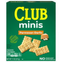 Club Crackers, Parmesan Garlic, Minis - 11 Ounce