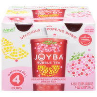 Joyba Bubble Tea, Strawberry Lemonade Green Tea - 4 Each