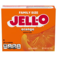 Jell-O Orange Gelatin Dessert Family Size - 6 Ounce