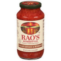 Rao's Sauce, Italian Sausage & Mushroom - 24 Ounce