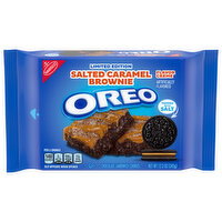 Oreo Chocolate Sandwich Cookies, Salted Caramel Brownie Flavor Creme - 12.2 Ounce
