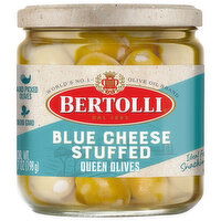 Bertolli Queen Olives, Blue Cheese, Stuffed - 7 Ounce