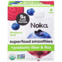 Noka Superfood Smoothies, Blueberry Beet, 4 Pack, 16.9 Ounce