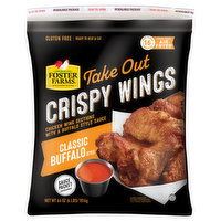 Foster Farms Crispy Wings, Take Out, Classic Buffalo Style - 64 Ounce