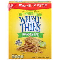 Wheat Thins Snacks, Reduced Fat, Family Size - 12.5 Ounce