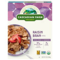 Cascadian Farm Cereal, Raisin Bran - 12 Ounce