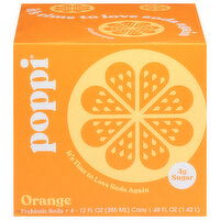 Poppi Prebiotic Soda, Orange - 48 Ounce