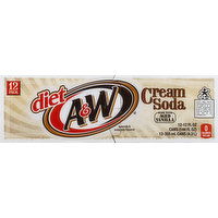 A&W Cream Soda, Diet, 12 Pack - 12 Each