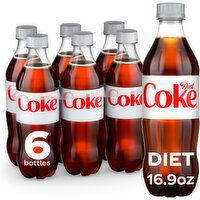 Diet Coke Soda Bottles - 6 Each