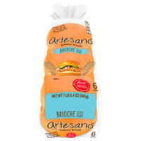 Artesano Brioche Style Buns - 6 Each