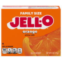 Jell-O Gelatin Dessert, Orange, Family Size, 6 Ounce