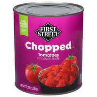 First Street Chopped Tomatoes in Tomato Puree - 102 Ounce
