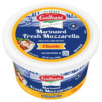 Galbani Cheese, Fresh Mozzarella, Marinated, Classic, 12 Ounce