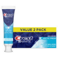 Crest 3D White Advanced Toothpaste, Arctic Fresh, Pack of 2, 6.6 Ounce