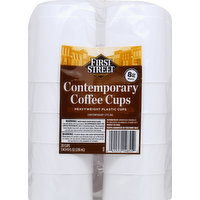 First Street Coffee Cups, Contemporary, Heavyweight Plastic, Contemporary Styling, 8 Ounce - 20 Each